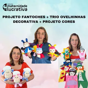 Imagem de capa para o Curso online Projetos - Fantoches + Trio Ovelhinhas + Projeto Cores
