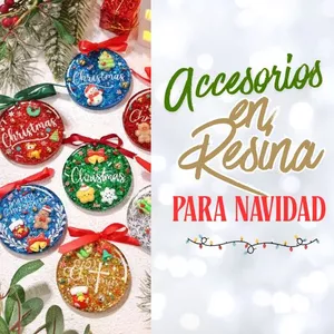 Imagen de portada para Curso online Accesorios en resina para navidad