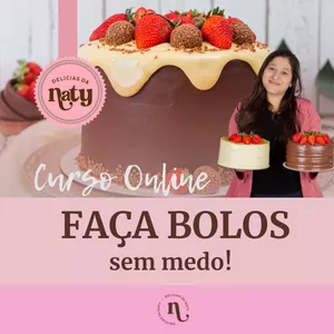 Imagem de capa para o Curso online FAÇA BOLOS SEM MEDO- Curso Online