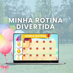 Imagem de capa para o Ebook Minha Rotina Divertida – Tema Balão