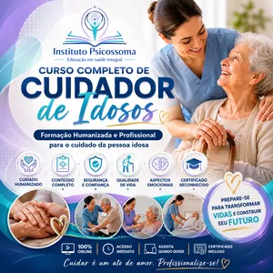 Imagem do curso Curso Completo de Cuidador de Idosos  Aprenda do Básico ao Avançado