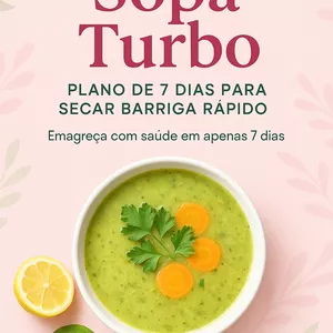 Imagem de capa para o Ebook Plano de Sopas Detox: 7 Dias para Uma Barriga Mais Definida