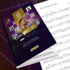 Imagem do curso Saxanytime - Álbum 10 Playbacks e partituras Eb e Bb para saxofone