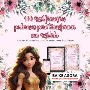 Imagem de capa para o Ebook 100 Afirmações Poderosas para Transformar Sua Vida ✨