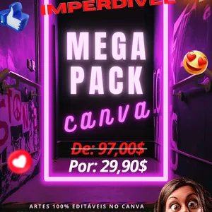 Imagem de capa para o Curso online MEGA PACK CANVA 