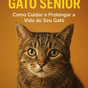 Imagem de capa para o Ebook Guia Completo do Gato Sênior  Como Cuidar e Prolongar a Vida do Seu Gato