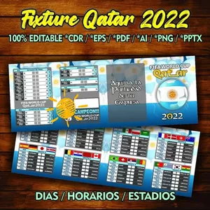 Imagen de portada para Curso online Fixture Qatar 2022 - 100% EDITABLE - ACTUALIZADO 08/2022