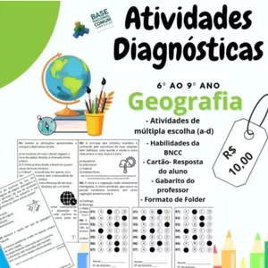 Imagem de capa para o Ebook Atividades DIAGNÓSTICA Geografia – 6º ao 9º