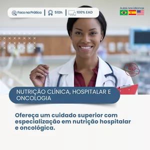 Imagem de capa para o Curso online  PÓS-GRADUAÇÃO EM NUTRIÇÃO CLÍNICA, HOSPITALAR E ONCOLOGIA