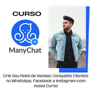 Imagem de capa para o Curso online ManyChat