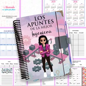Imagen de portada para Ebook Plantilla de hojas de agenda A5 mujer