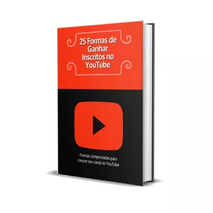 Imagem de capa para o Ebook 25 FORMAS DE GANHAR INSCRITOS NO YOUTUBE 