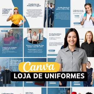 Imagem de capa para o Curso online CANVA LOJA DE UNIFORMES