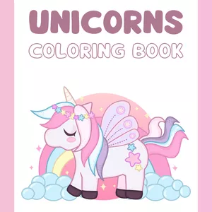 Cover image for Ebook Unicorns Coloring Book