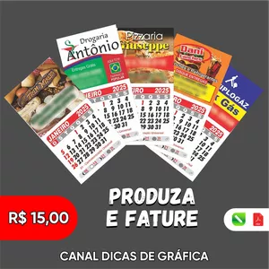 Imagem de capa para o Ebook PACOTE MINI CALENDARIO GELADEIRA 2025