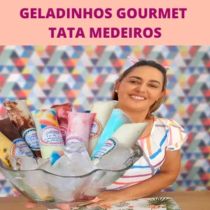 Imagem de capa para o Ebook Apostila Geladinhos Gourmet Lucrativos - Tata Medeiros