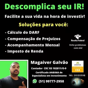 Imagem de capa para o Serviço online Imposto de Renda para Investidores e Traders 