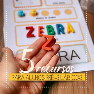 Imagem de capa para o Ebook 5 recursos para avançar alunos pré-silábicos
