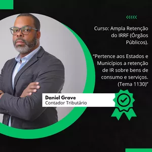 Imagem de capa para o Curso online AMPLA RETENÇÃO DO IMPOSTO DE RENDA EM ÓRGÃOS PÚBLICOS (TEMA 1130)