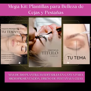 Imagen de portada para Ebook Mega Kit: Plantillas para Belleza de Cejas y Pestañas