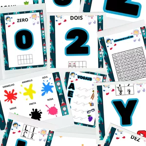 Imagem de capa para o Ebook kit de alfabeto astronauta