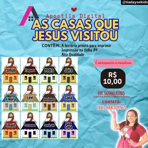 Imagem de capa para o Ebook As casas que Jesus visitou - História Bíblica