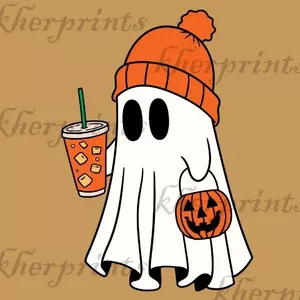 Cover image for Online course Cute ghost png, coffee png, bougie png, here for the boos, sticker png, mug png, bougie ghost, Trending png, pod, dtf, png, Halloween vibes