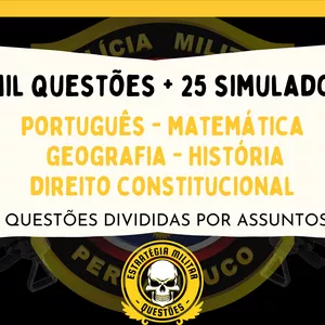Imagem de capa para o Curso online 4 MIL QUESTÕES E 25 SIMULADOS