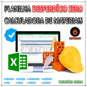 Imagem do curso Planilha Calculadora de Materiais Desperdício ZERO - Versão 2024