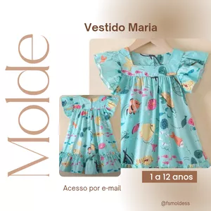 Imagem de capa para o Ebook Molde vestido Maria 