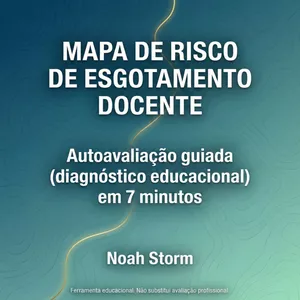 Imagem de capa para o Ebook Mapa de Risco de Esgotamento Docente — Autoavaliação guiada (diagnóstico educacional) em 7 minutos