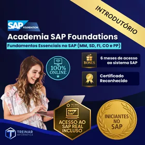 Imagem de capa para o Curso online Curso SAP Iniciantes | Foundation – MM, FI, CO, SD e PP