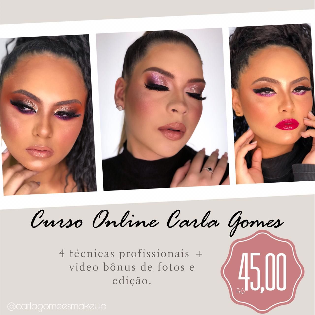Imagem de Curso Online de Maquiagem Carla Gomes criado por Carla Layse Makeup na hotmart
