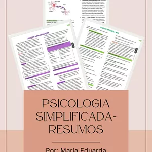 Imagem de capa para o Ebook Psicologia Simplificada- Resumos