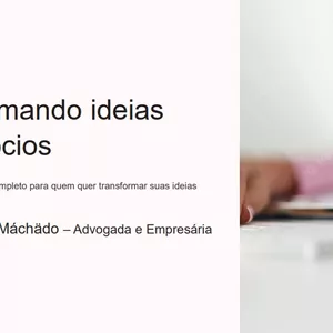 Imagem de capa para o Ebook Transformando ideias em negócios