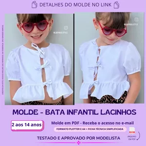 Imagem de capa para o Curso online Molde Bata Infantil Lacinhos