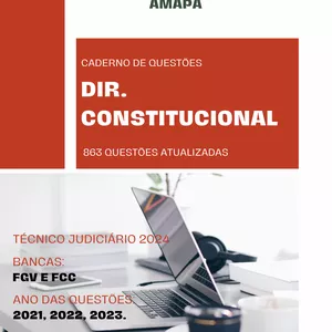 Imagem de capa para o Ebook 863 QUESTÕES GABARITADAS FGV - DIR. CONSTITUCIONAL 2021,2022 E 2023