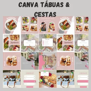Imagem de capa para o Ebook Pack Canva Tábuas &amp; Cestas