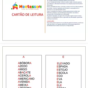 Imagem de capa para o Ebook Cartões de Leitura Simples