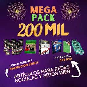 Imagen de portada para Ebook MEGA PACK 200,000 ARTÍCULOS