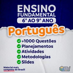 Imagem de PORTUGUÊS - PLANEJAMENTOS E ATIVIDADES - FUNDAMENTAL 2 criado por Professores na hotmart