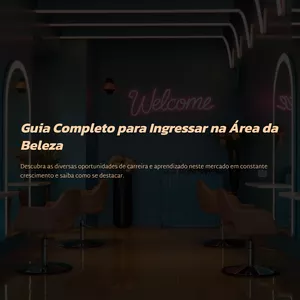 Imagem de capa para o Ebook O Guia Definitivo para Ingressar na Área da Beleza. 