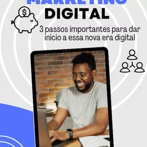 Imagem de capa para o Ebook aprenda marketing digital com apenas 3 passos