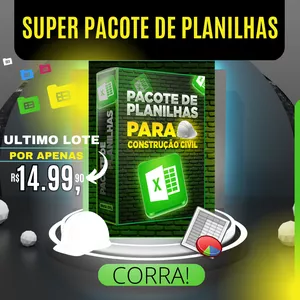 Imagem de capa para o Curso online Pacote exelente , planilhas para obras 