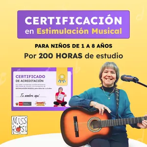 Imagen de portada para Curso online CERTIFICACIÓN EN ESTIMULACIÓN MUSICAL CON MISS ROSI