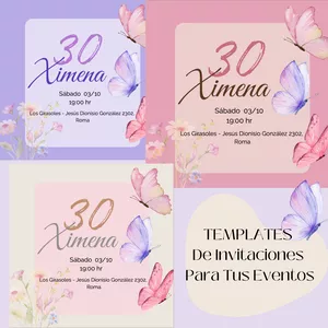 Imagen de portada para Ebook Templates de Canva con invitaciones para tus eventos