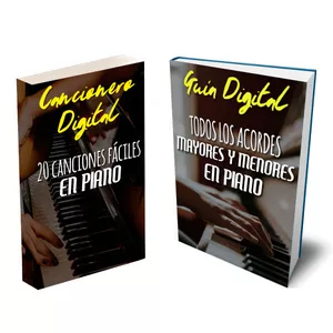 Imagen de portada para Ebook Pack | Guia digital acordes mayores y menores en piano + Cancionero digital