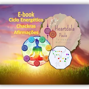 Imagem de capa para o Ebook E-Book Ciclo Energético Chackras e Afirmações