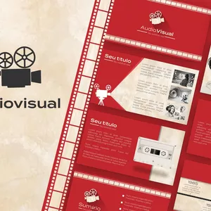 Imagem de capa para o Curso online Audiovisual - Template de PowerPoint