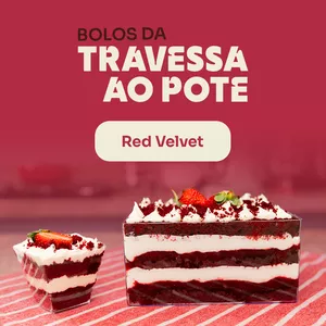 Imagem de capa para o Curso online Bolo da Travessa ao Pote- Red Velvet